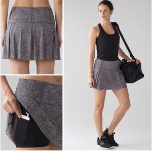 Lululemon Lost In Pace Skirt In Salt Alpine White Black